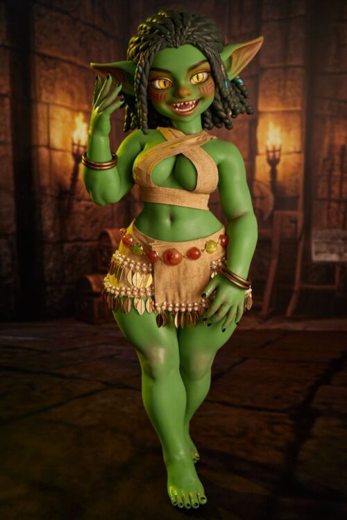 kaela si70at silicone green classic climaxdoll 17